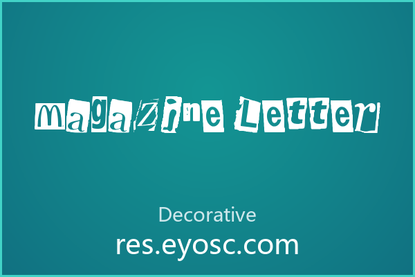 做复古排版缺字体？「Magazine Letter」试试看