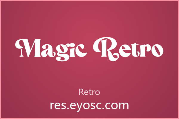 泡泡圆点装饰的复古无衬线 Magic Retro
