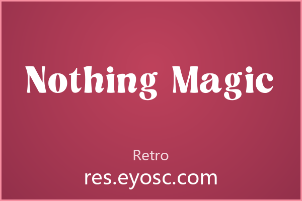 手写曲线里的几何秩序——Nothing Magic
