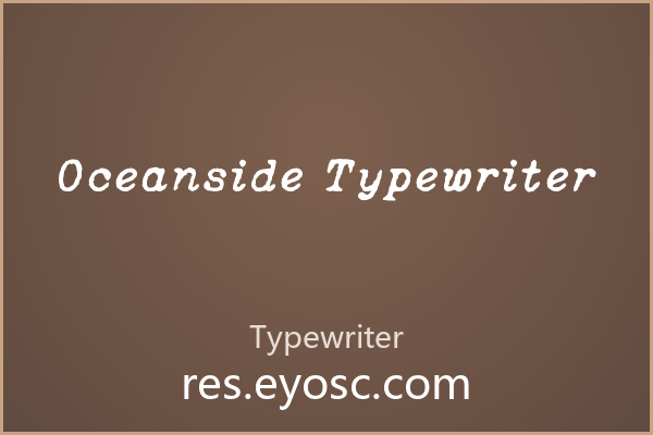 签名水印字体OceansideTypewriter
