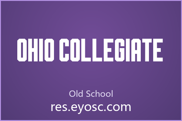 Ohio Collegiate 字体下载 | 硬朗八角运动风