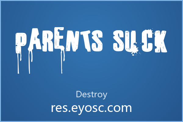 Parents Suck，液体滴落的叛逆Banner标题
