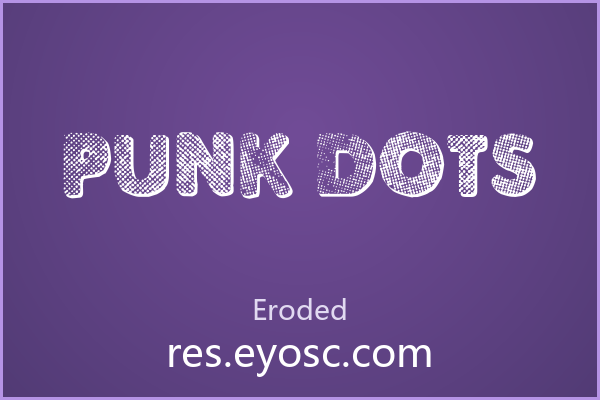 毛糙轮廓与网点纹理 Punk Dots
