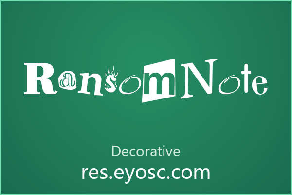 Ransom Note 粗细节奏让婚礼请柬标题更出挑