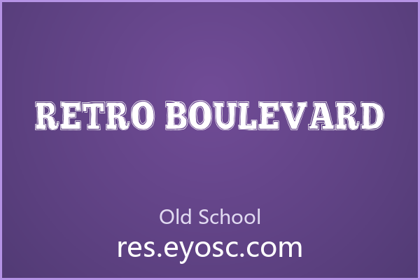 双层轮廓的复古衬线 Retro Boulevard