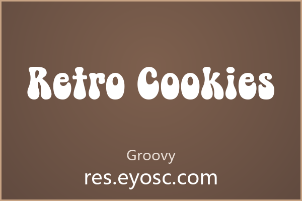 做温暖设计缺字体？’Retro Cookies’就是你要找的