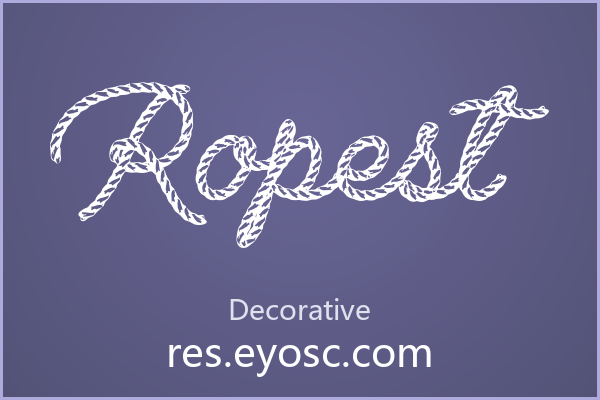 绳索编织粗犷手写体 Ropest
