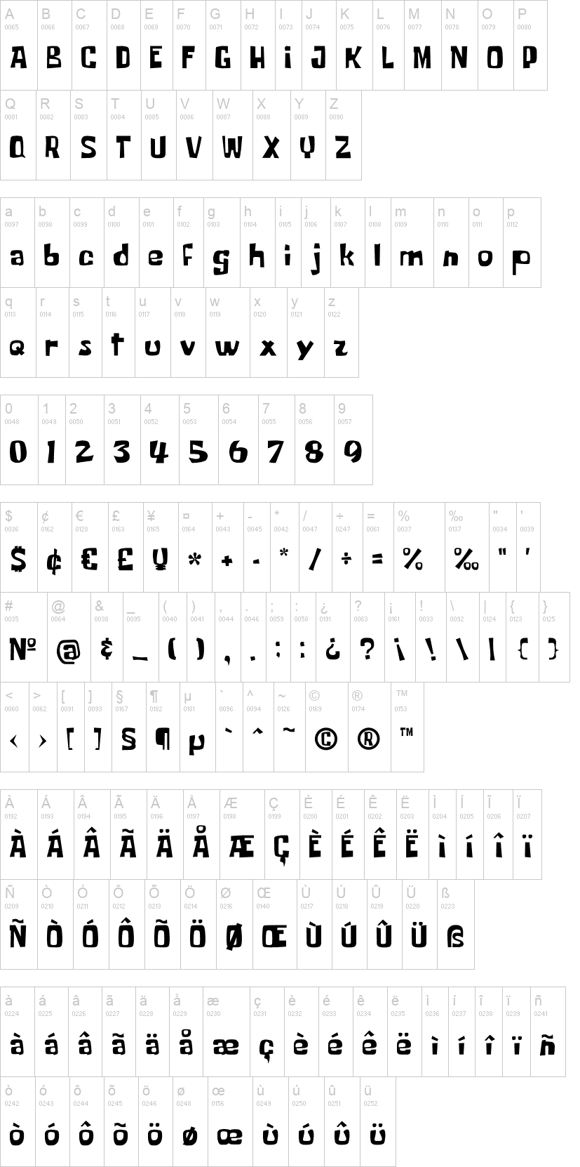 Some Time Later 字体字形表