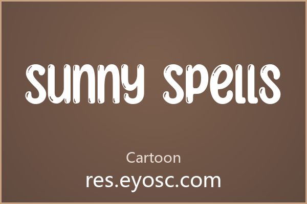 做卡通设计缺字体？「Sunny Spells」就是你要找的