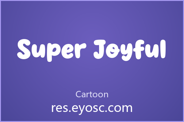Super Joyful：把笑脸藏进每个字母的快乐字体