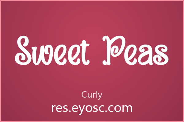 Sweet Peas：海报标题的复古卷曲魔法
