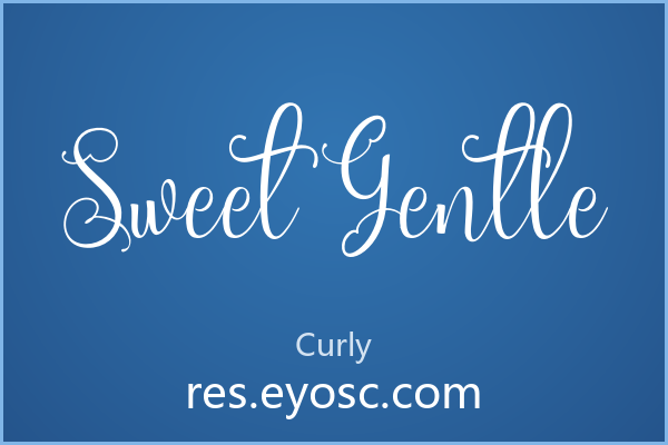 做浪漫视觉的人该看看 Sweet Gentle
