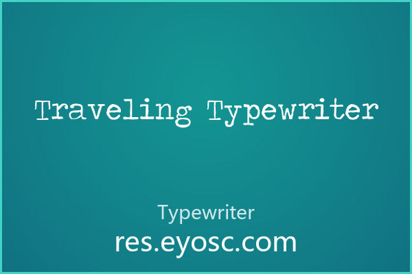 行李箱标签敲上Traveling Typewriter