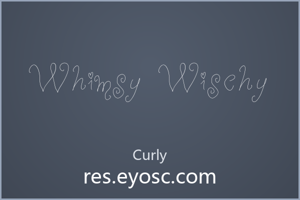 Whimsy Wischy 字体下载 | 儿童视角的卷曲手写字