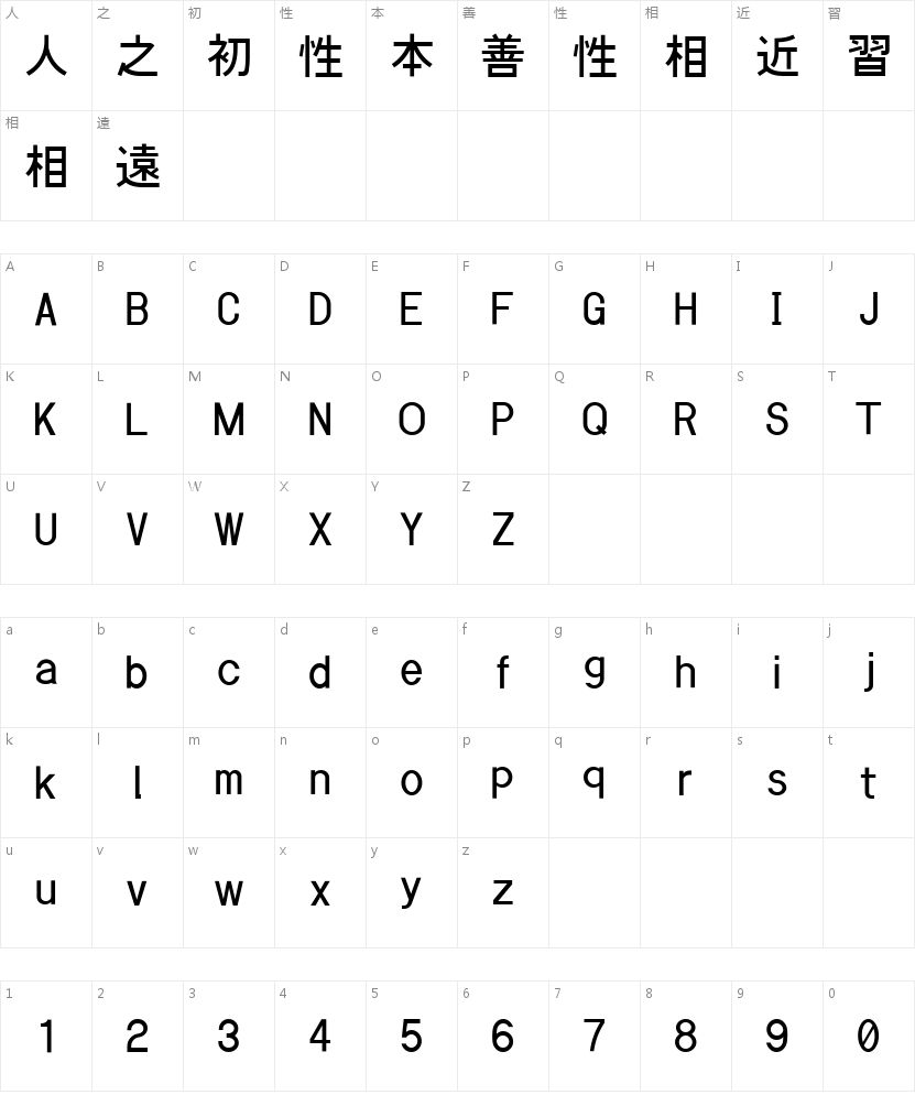 为何包装印刷值得关注「Konatu小夏体」 字体字形表