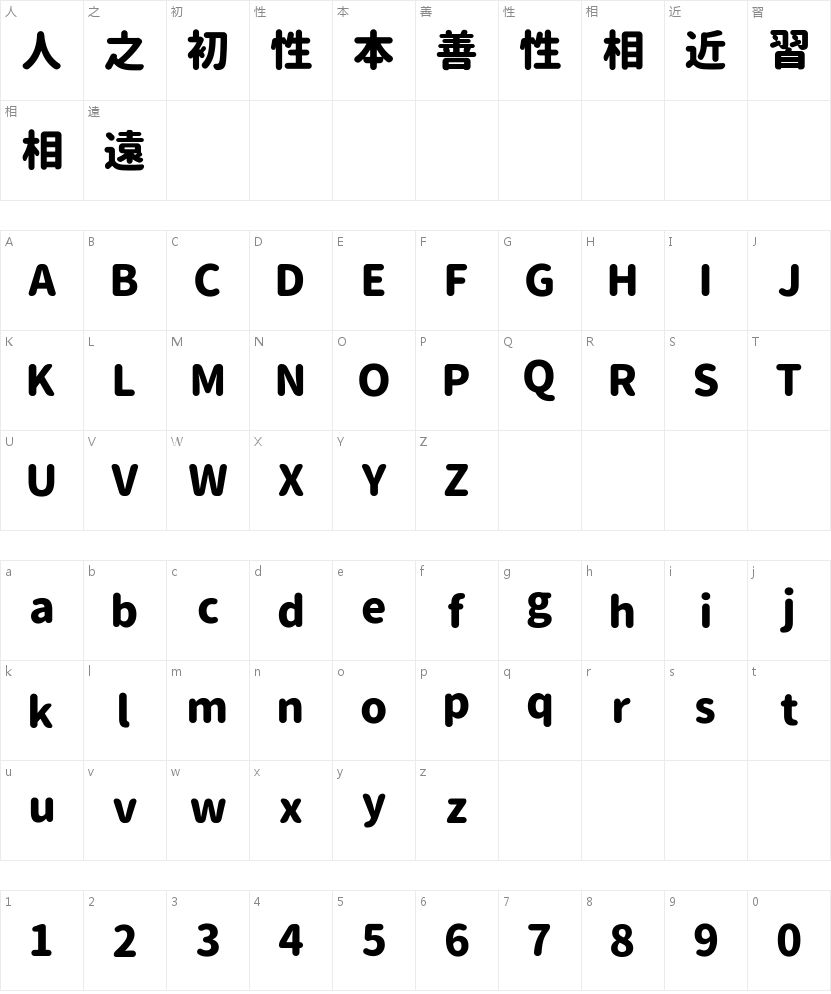 做电商Banner换个字体？公司LOGO圆体有点意思 字体字形表