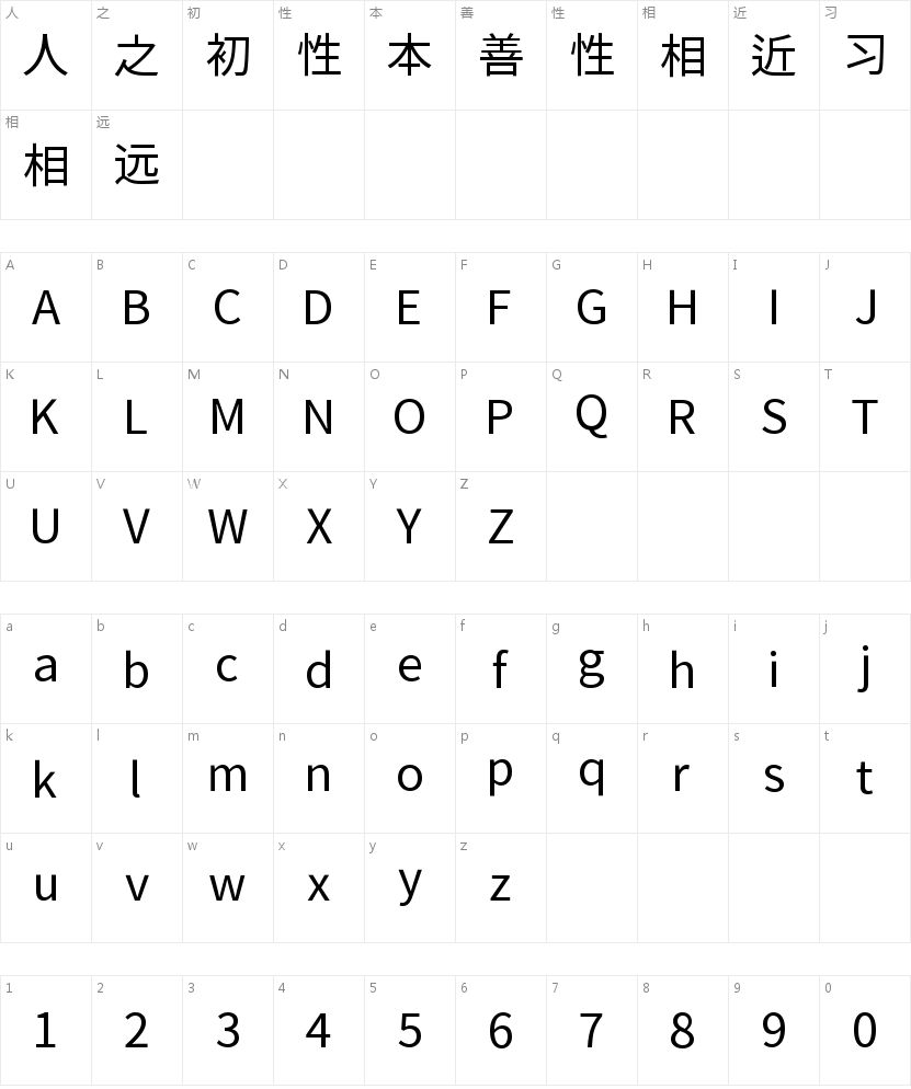 「台北黑体 Beta Regular」：包装上的克制设计语言 字体字形表
