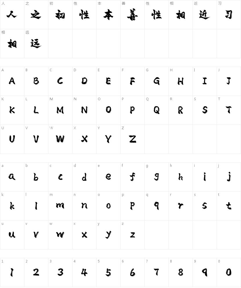 为何江湖书法体在电商Banner设计中不可或缺？ 字体字形表