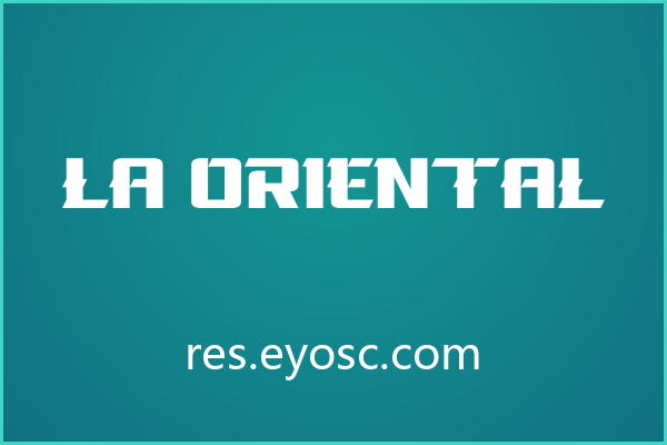 四角星点缀的粗犷衬线体 La Oriental