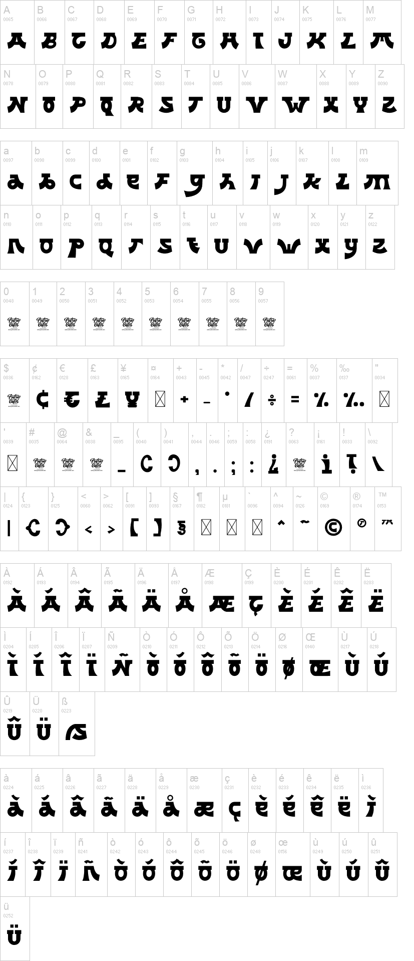 Japanese Emperor 字体字形表