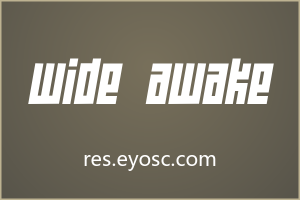 Wide Awake 为复古排版注入几何骨骼与视觉张力