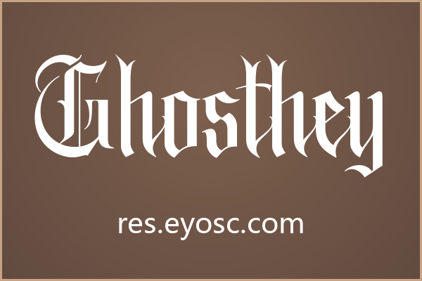 四角星点缀的哥特体 Ghosthey