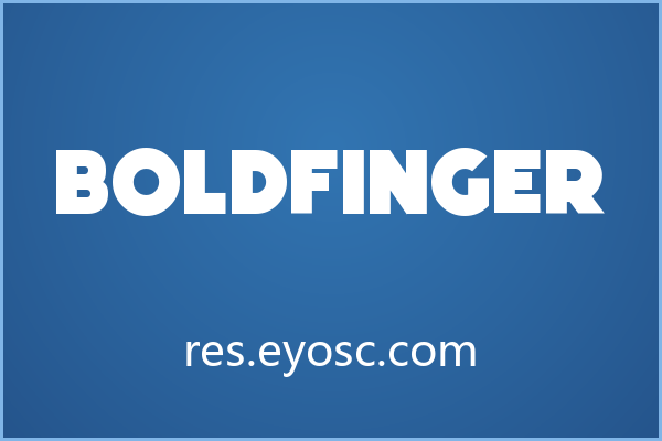 粗壮几何感十足的无衬线体 Boldfinger
