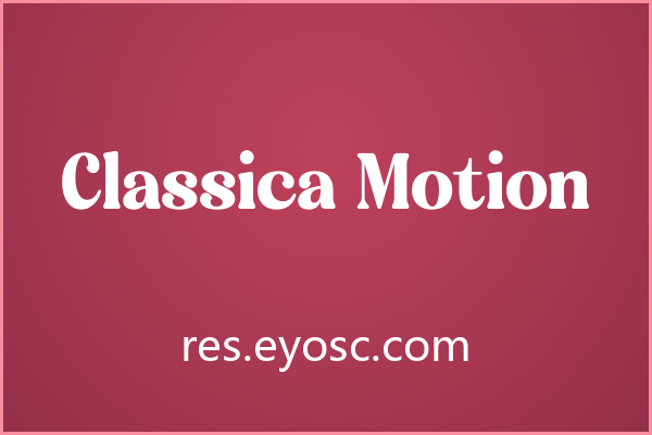 细长却不脆弱，Classica Motion 的复古衬线