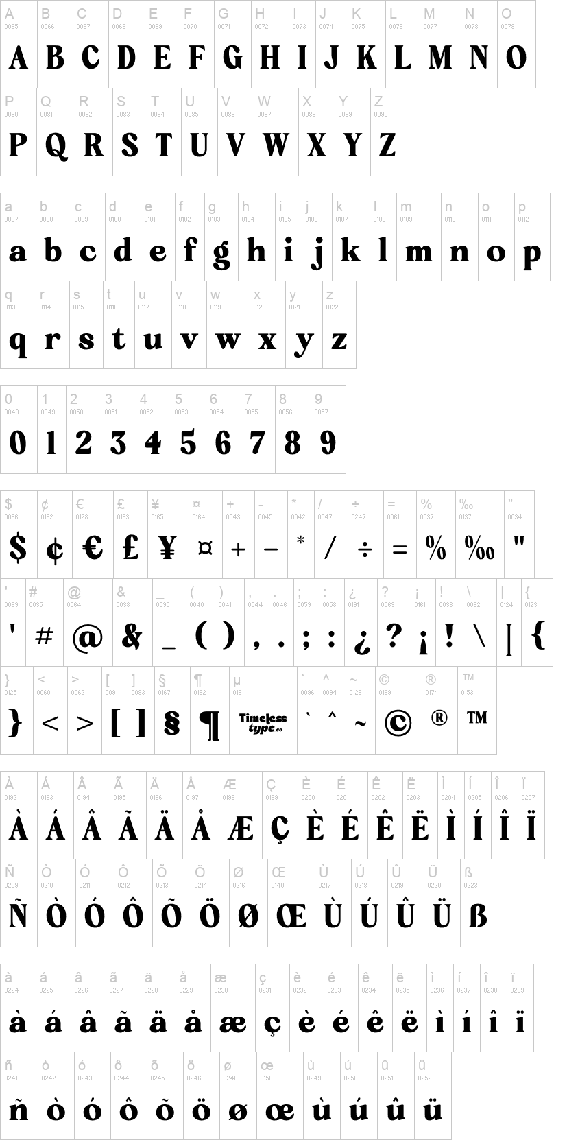 Rakuy Magist 字体字形表