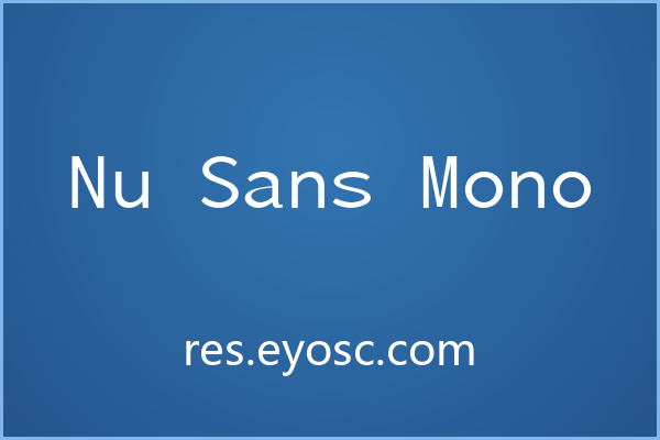 暗黑风格排版里一眼认出 Nu Sans Mono