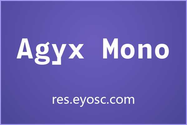 做复古排版的独立咖啡馆该看看 Agyx Mono