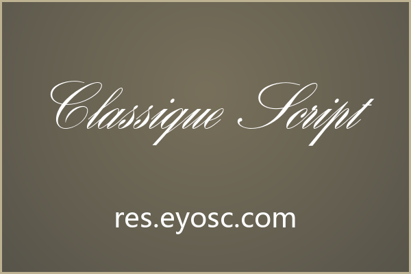 Classique Script，优雅书写的海报焦点