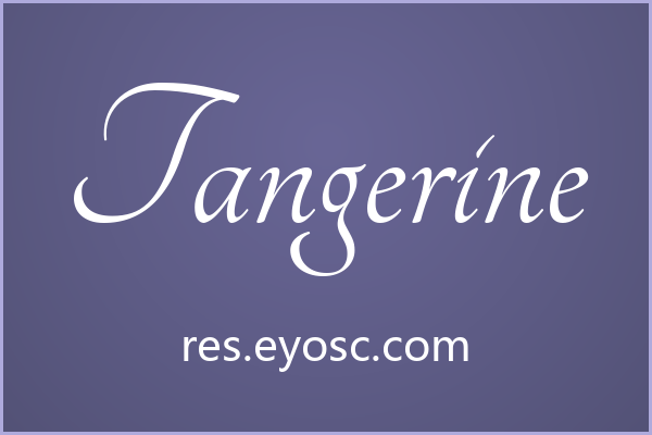 潮流海报版面上一眼认出 Tangerine