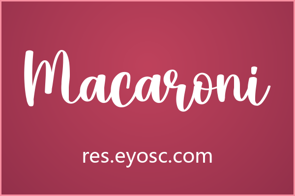 Macaroni 字体笔画粗细适合儿童视觉