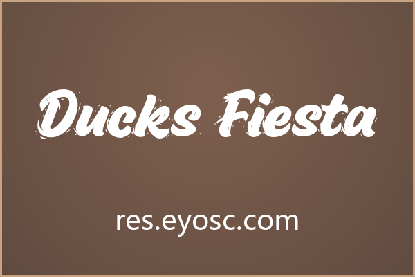Ducks Fiesta 的笔画对比适合复古排版主视觉