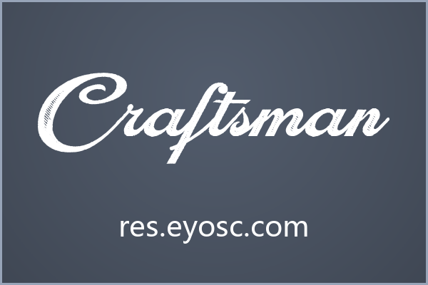 带有复古纹理的签名体 Craftsman