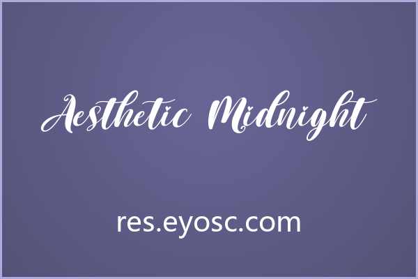 社媒封面总缺那点味道？试试 Aesthetic Midnight