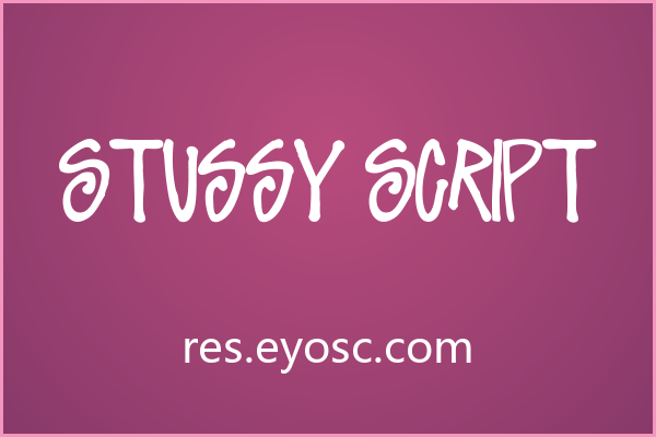做海报主标题的人该看看 Stussy Script