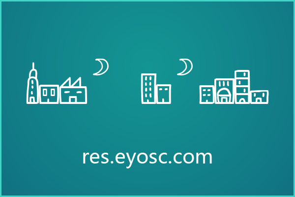 城市夜景剪影字体 Easy Skyline