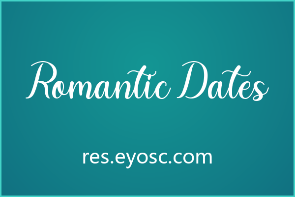 做海报主标题的人该看看 Romantic Dates