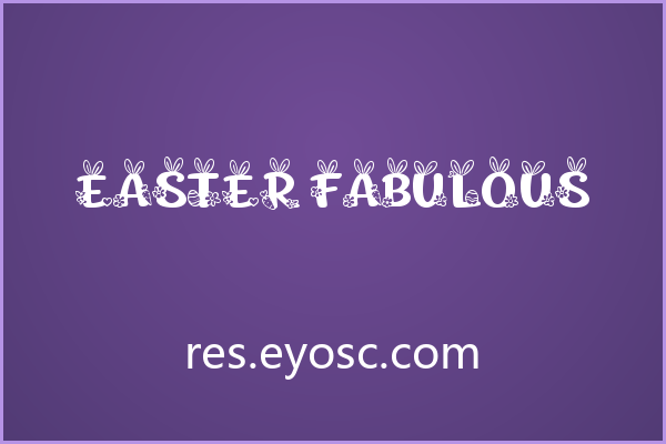 满是兔子耳朵的字母 Easter Fabulous