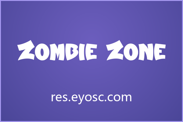 万圣节海报主标题总缺那点怪诞感？试试Zombie Zone