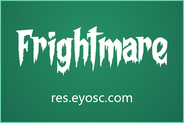 万圣节品牌字标，Frightmare够不够诡异？