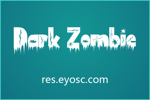 恐怖主题海报主标题总缺氛围？试试 Dark Zombie