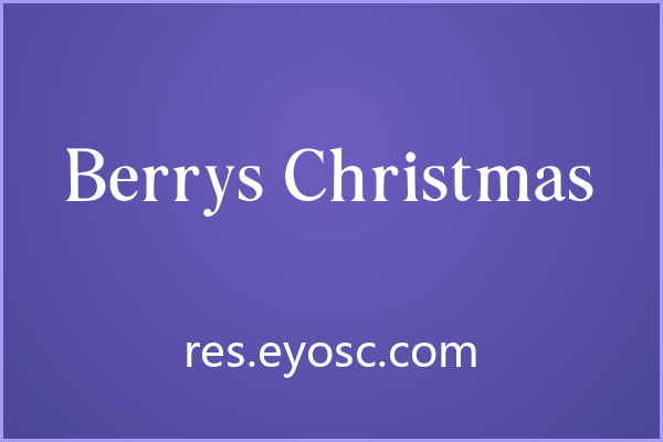 圣诞海报主标题一眼认出 Berrys Christmas