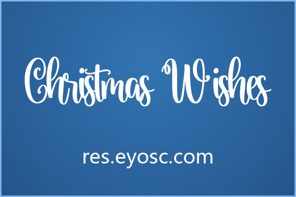 圣诞贺卡封面一眼认出Christmas Wishes