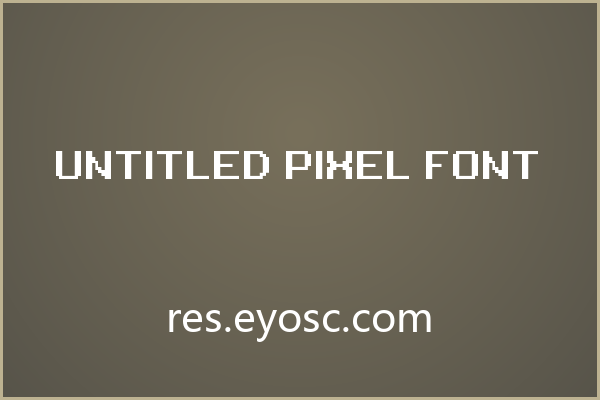 拿Untitled Pixel做商业提案，大字号够味