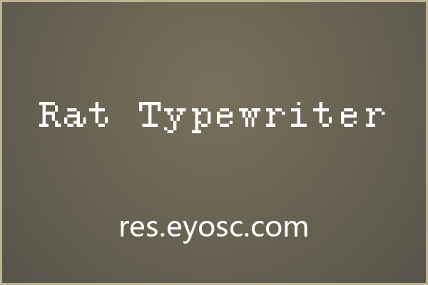 做潮流海报的人该看看 Rat Typewriter