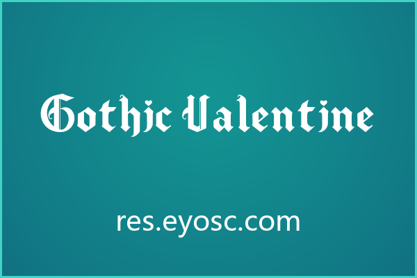 社媒封面的 Gothic Valentine 心形暗号