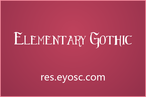 Elementary Gothic 撑海报视觉的张力